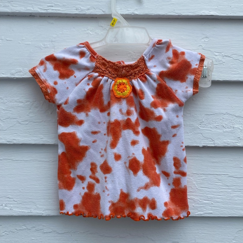 Vibrant Orange Tie-Dye Kids Tee